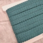 Preview: Wolltresse - Einfassband - 32 mm - Strickoptik - petrol